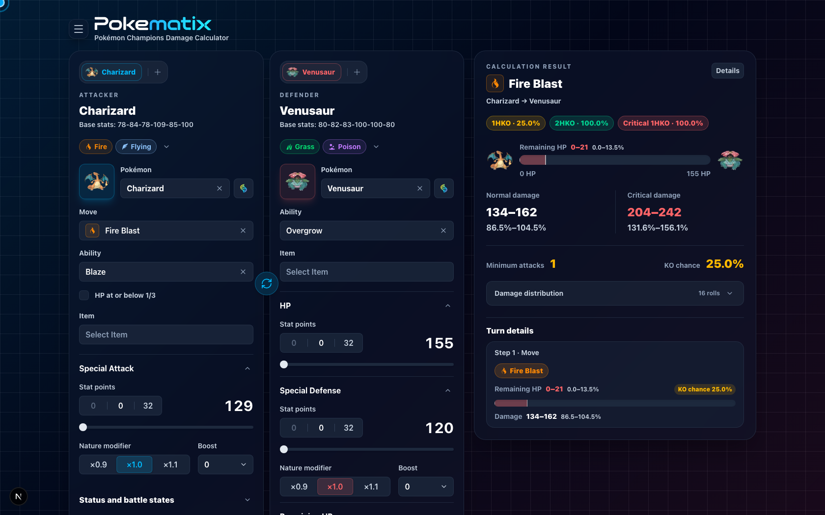 Inputs and the calculation result on desktop
